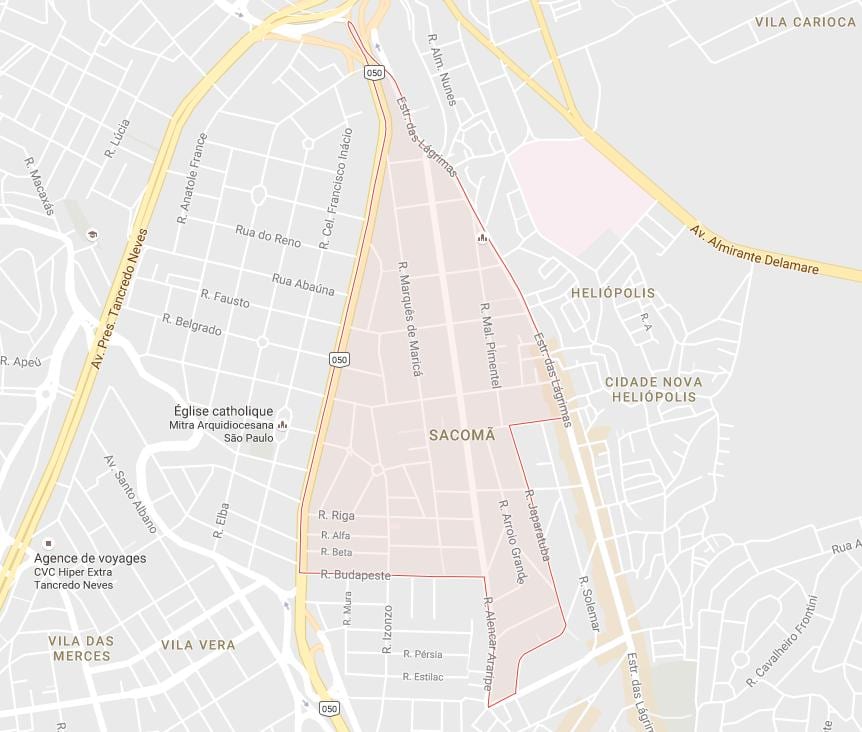 Sacomã São Paulo haritası