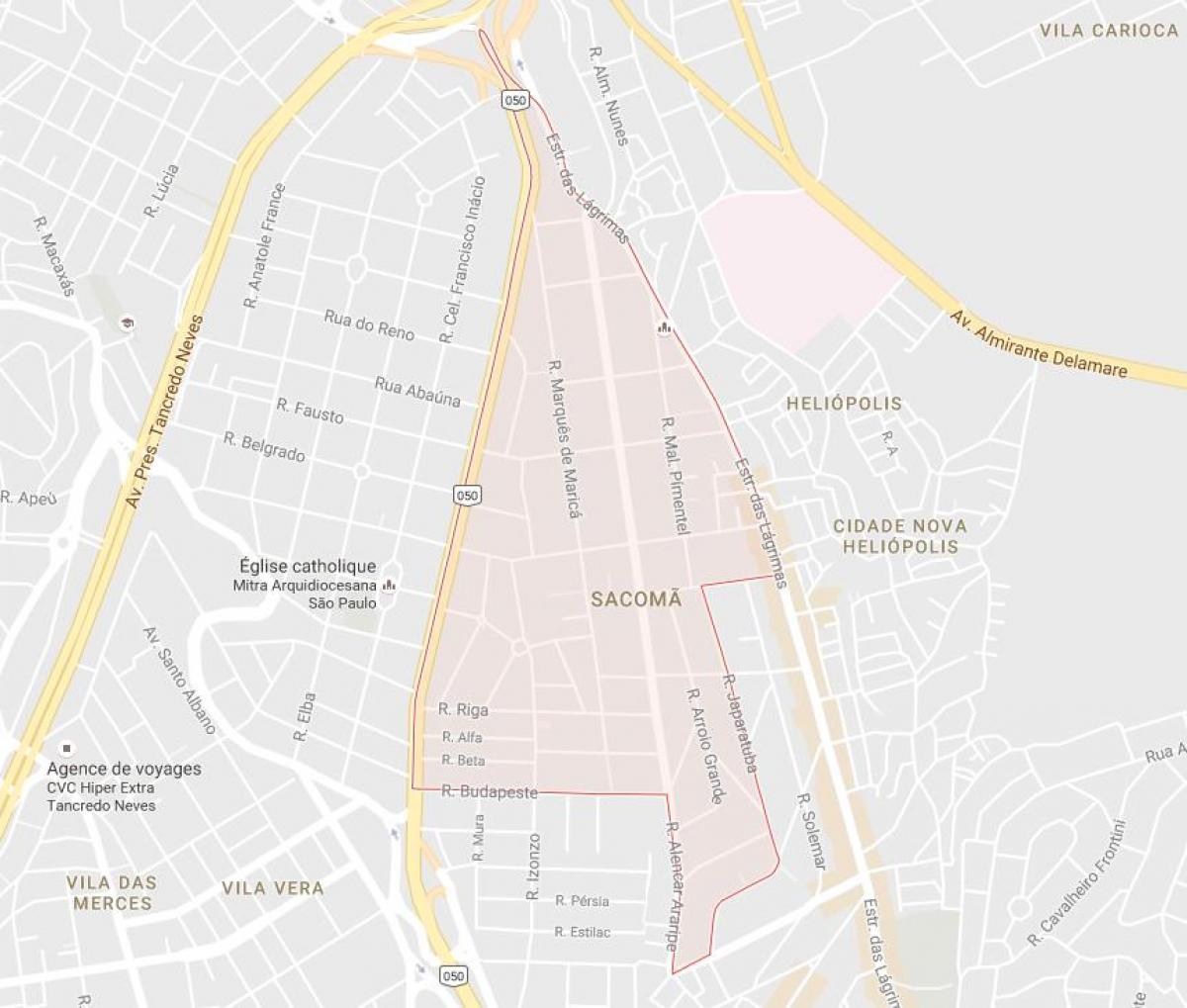 Sacomã São Paulo haritası