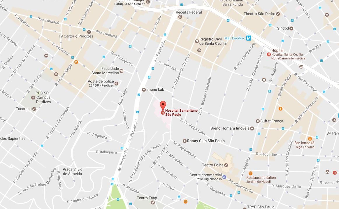 Samaritano São Paulo Hastanesi harita