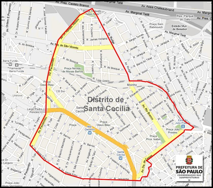 Santa Cecília, São Paulo haritası