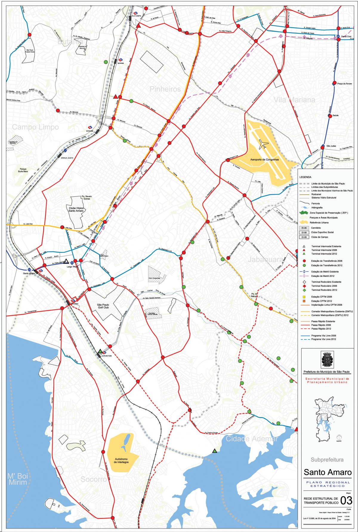 Harita Santo Amaro, São Paulo - Toplu taşıma