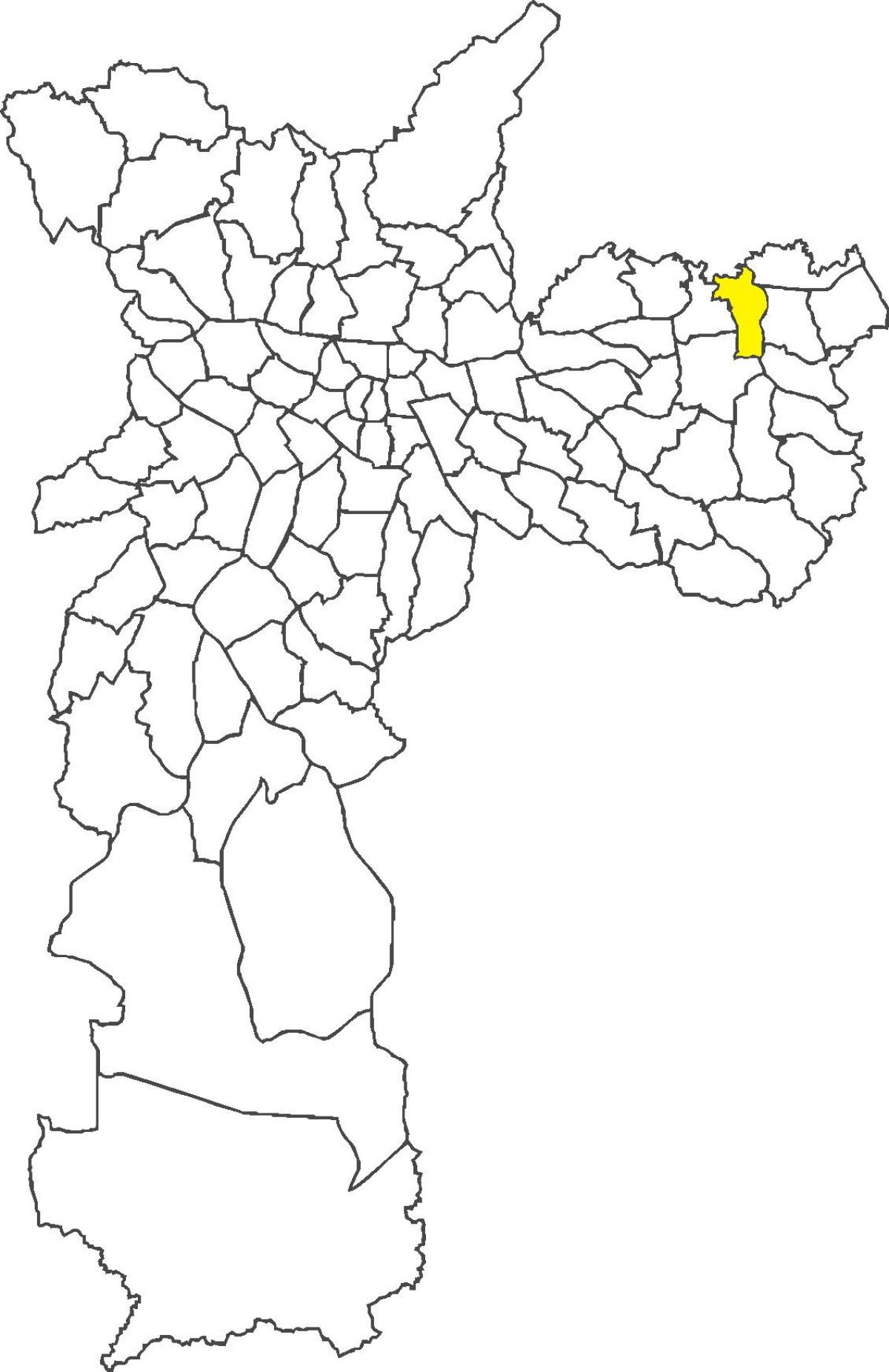 São Miguel Paulista bölgesinin haritası