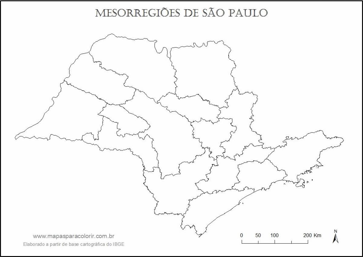 São Paulo bakire haritası - bölgeler