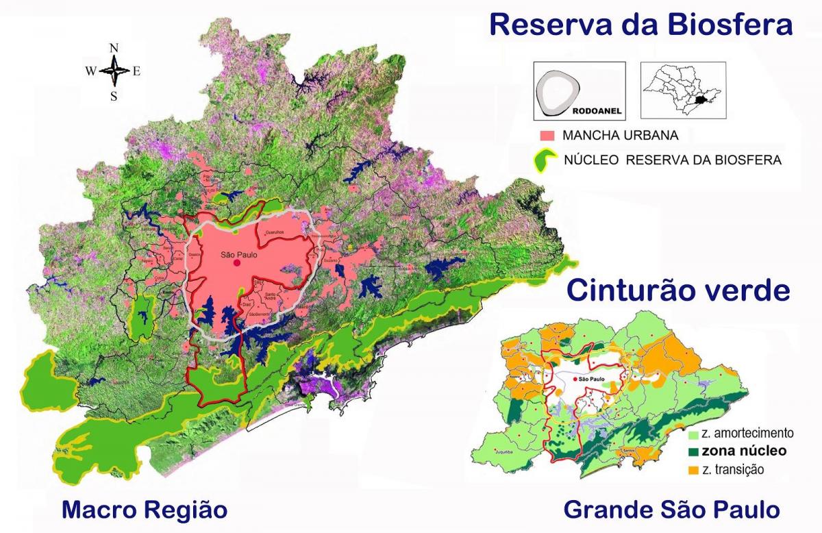 São Paulo yeşil kuşak biyosfer rezerv göster