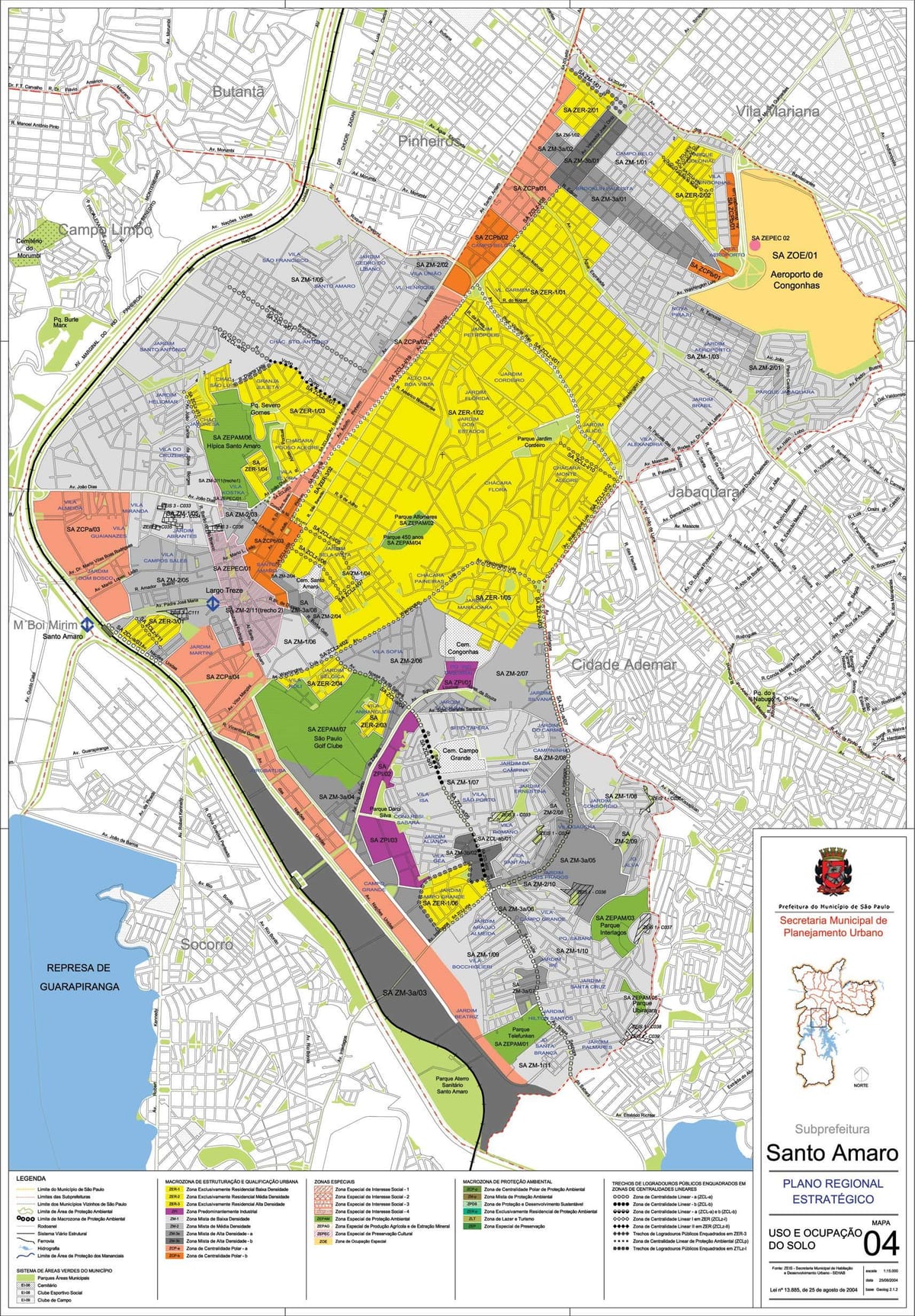 Toprağın Santo Amaro, São Paulo haritası - İşgal