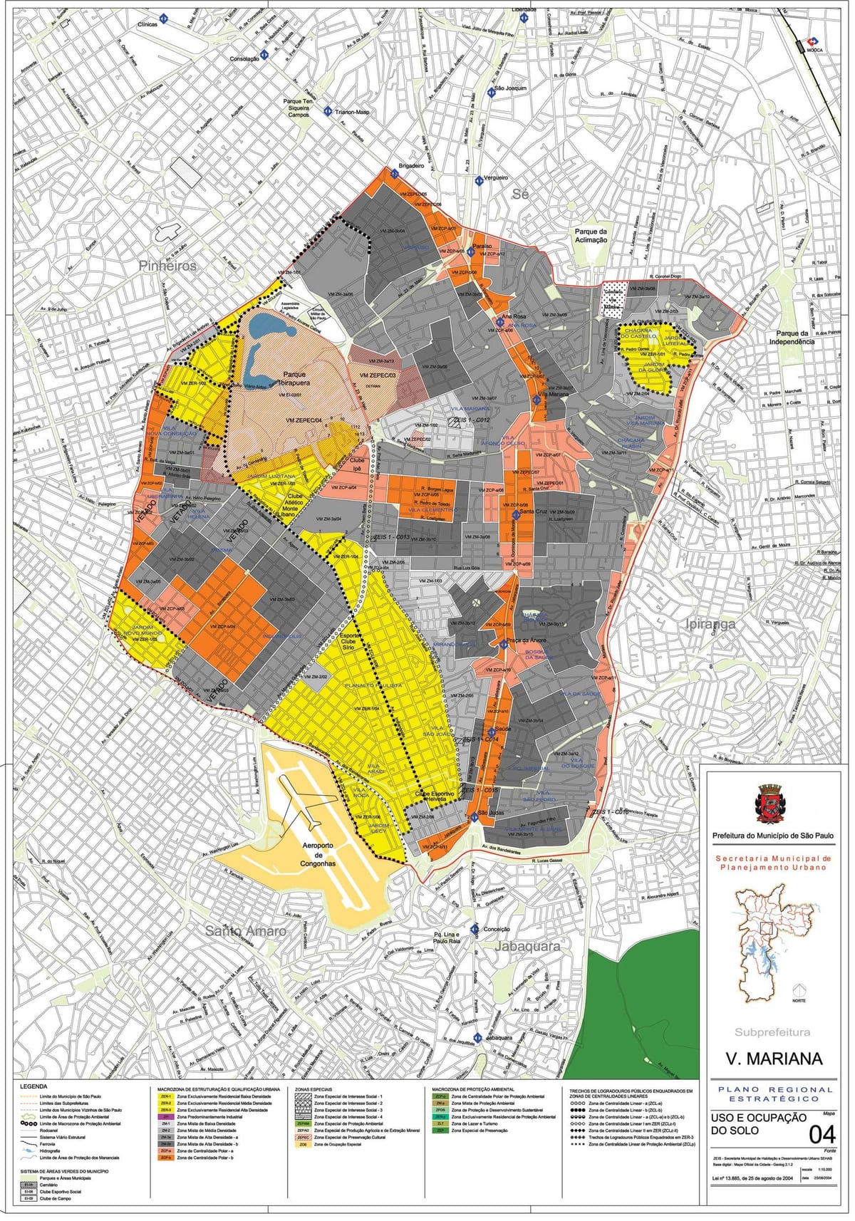 Toprağın Vila Mariana, São Paulo haritası - İşgal