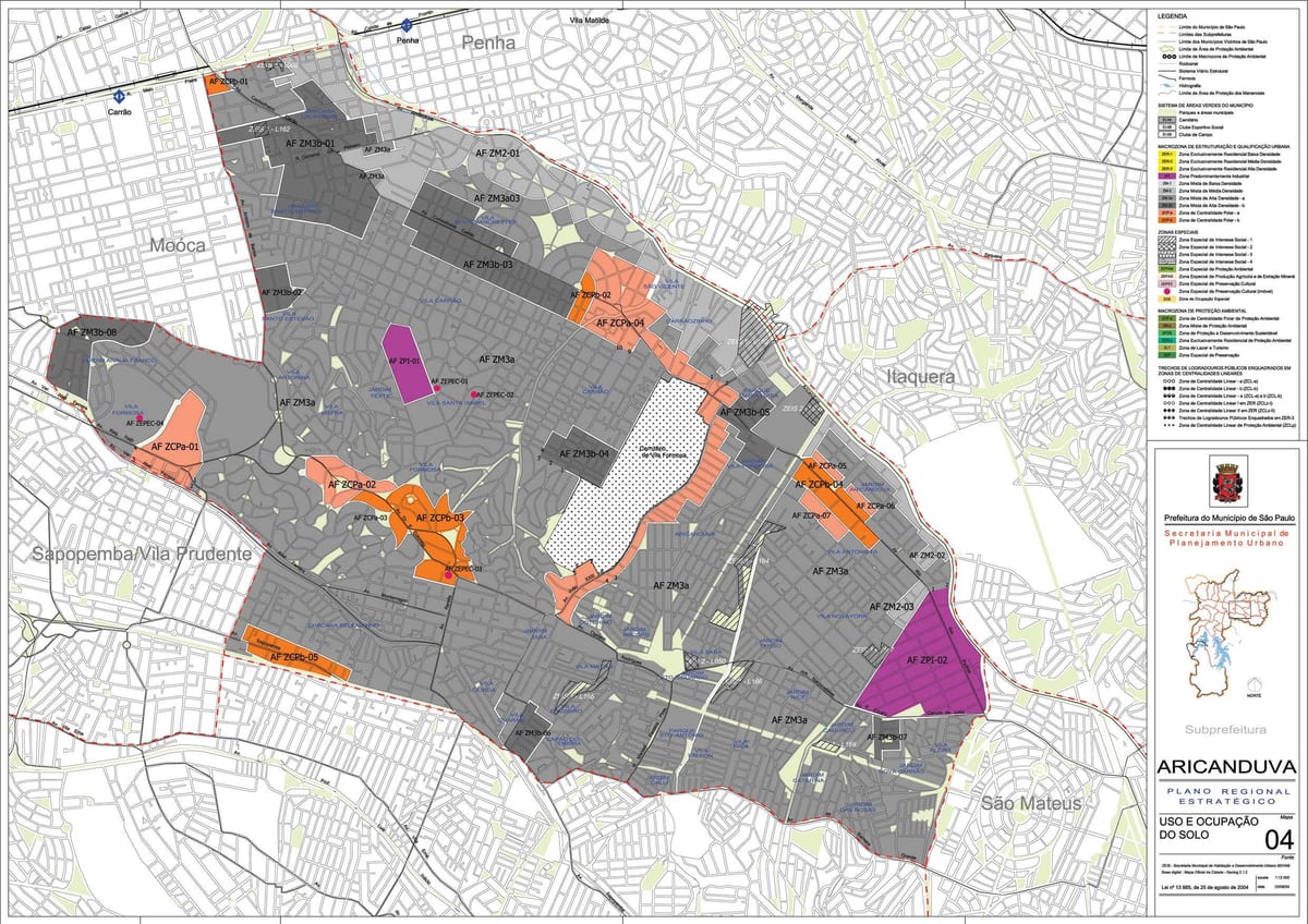 Toprak İşgali Aricanduva haritası-Vila Formosa São Paulo - 