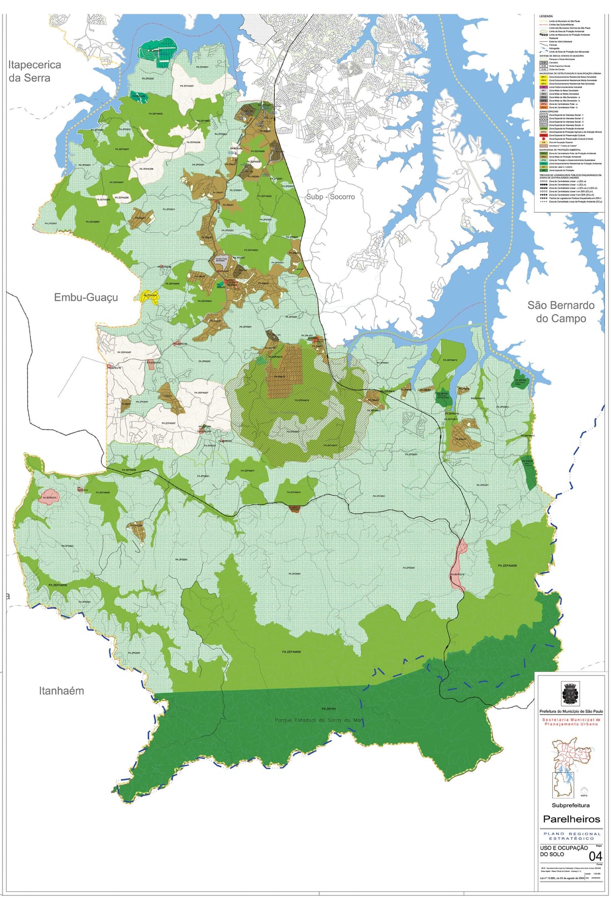 Toprağın Parelheiros São Paulo haritası - İşgal