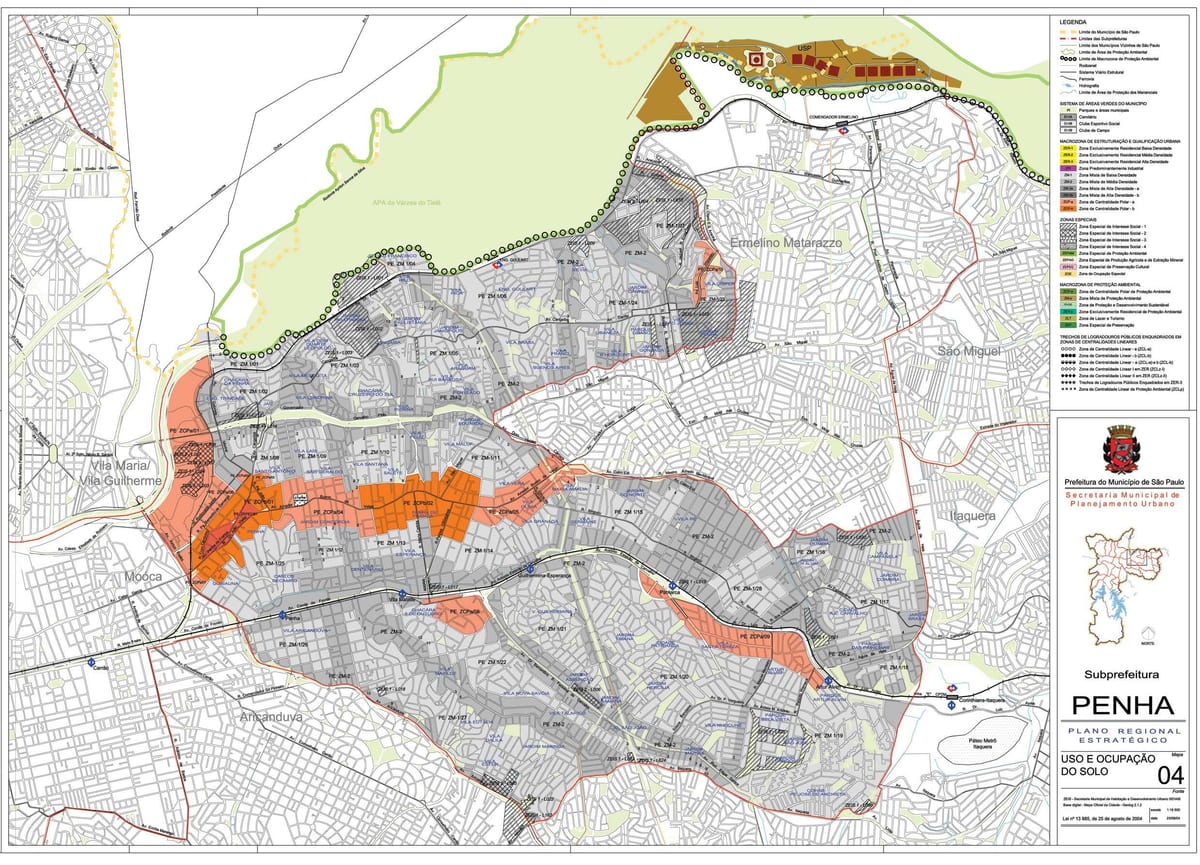 Toprağın Penha São Paulo haritası - İşgal