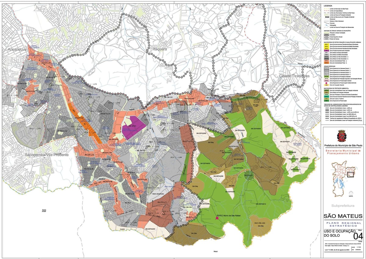 Toprağın São Mateus São Paulo haritası - İşgal