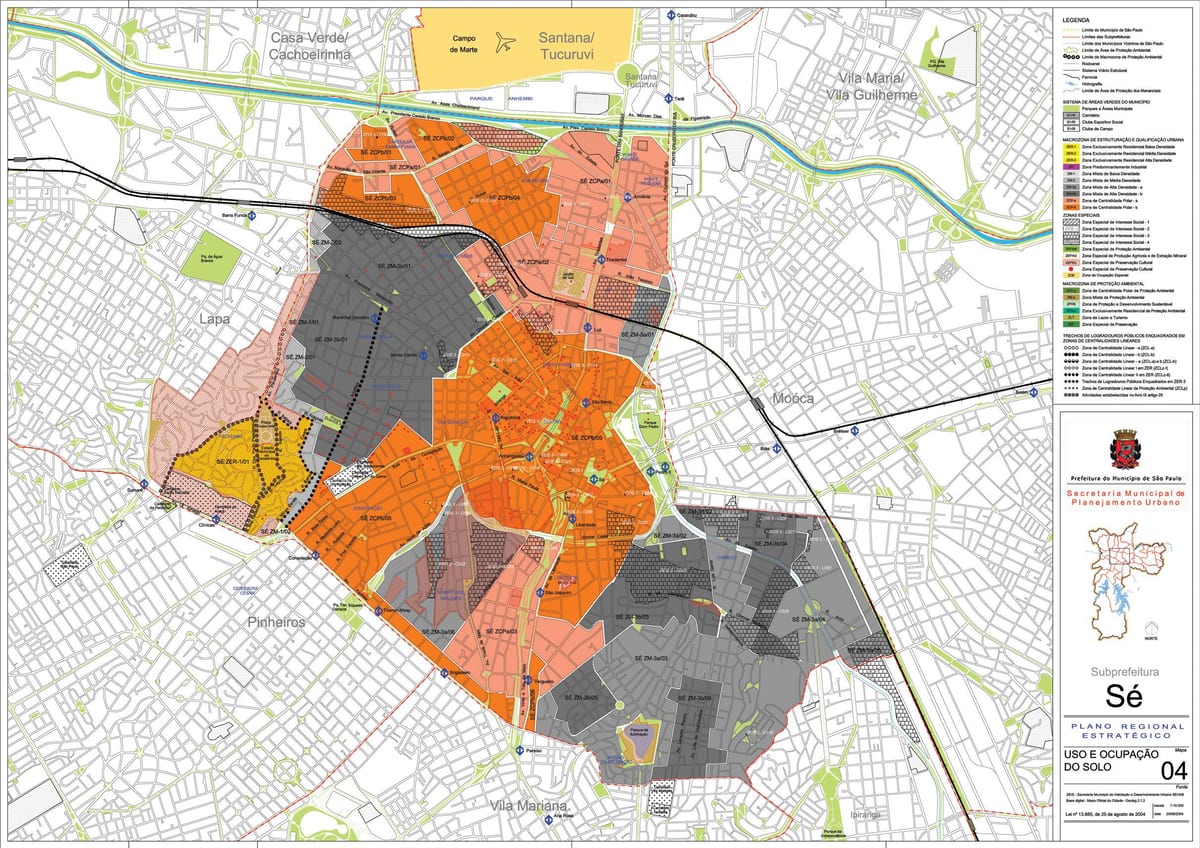 Toprağın Sé, São Paulo haritası - İşgal
