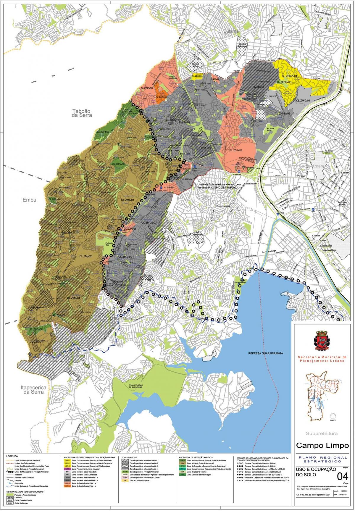 Toprağın Campo Limpo São Paulo haritası - İşgal