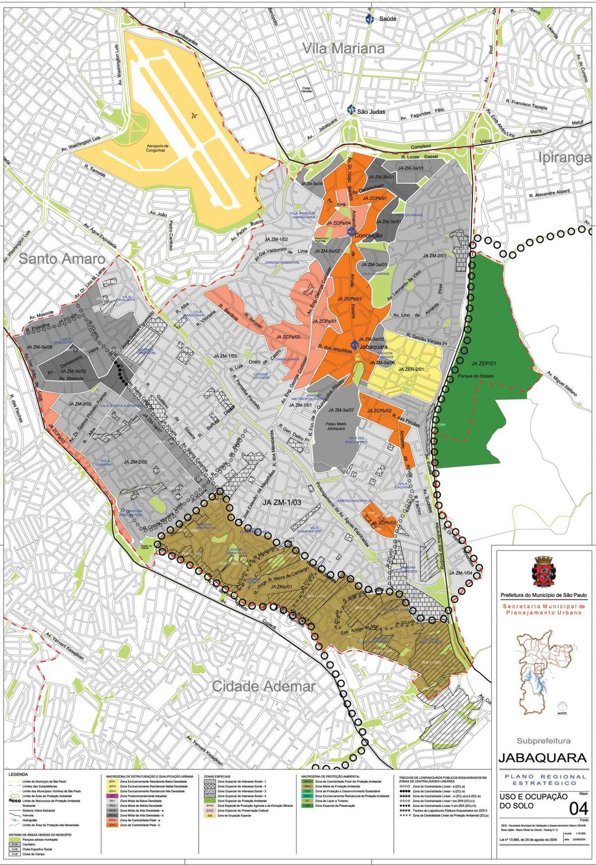 Toprağın Jabaquara São Paulo haritası - İşgal