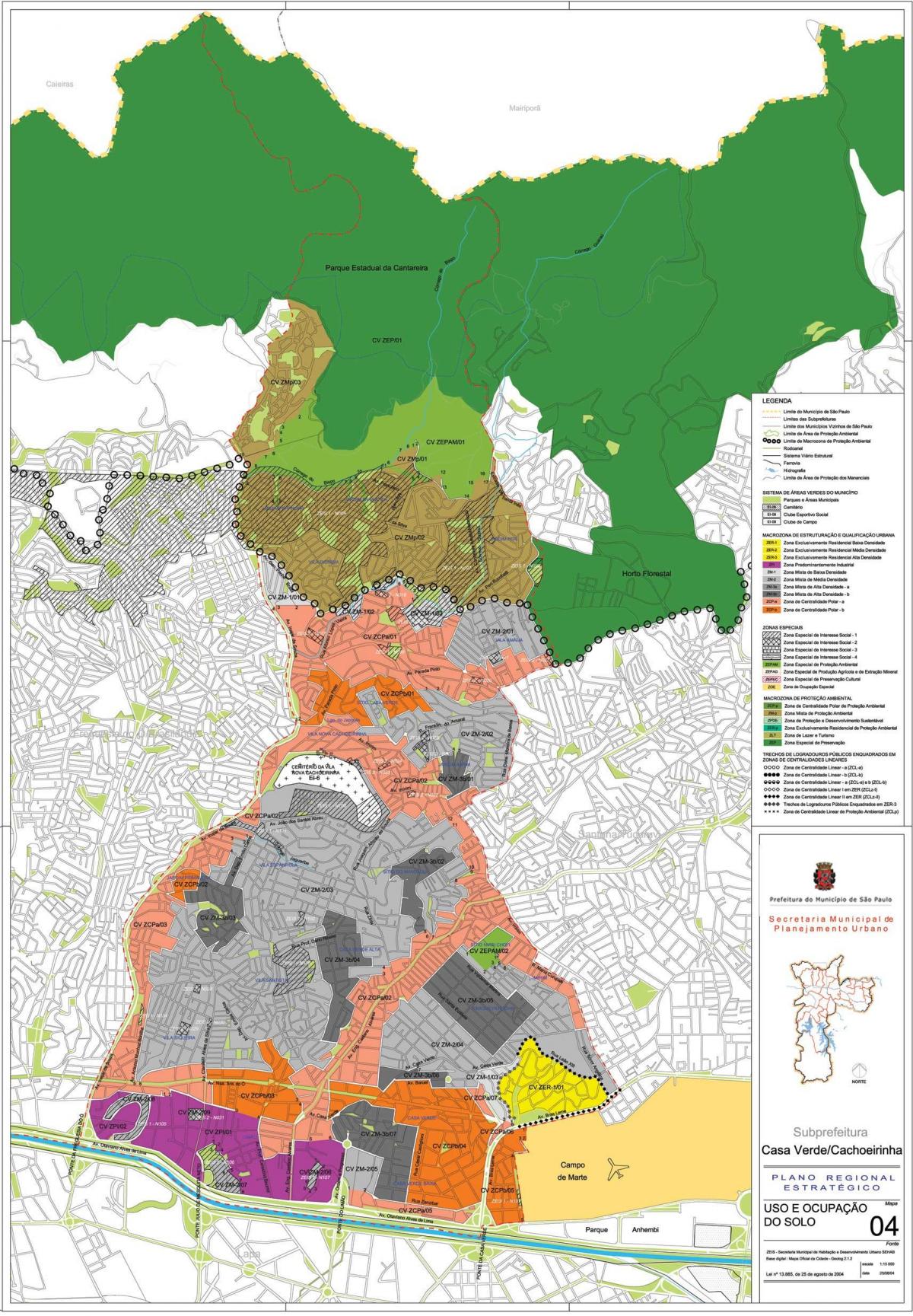 Toprağın Casa Verde São Paulo haritası - İşgal