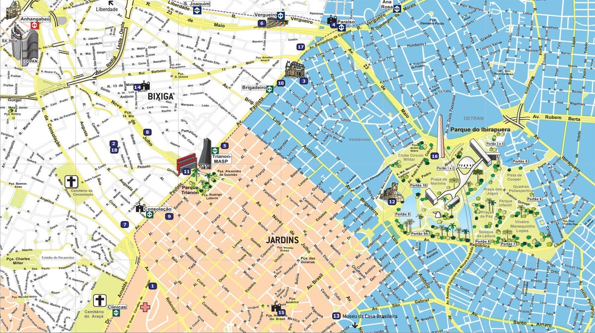 Turizm São Paulo haritası