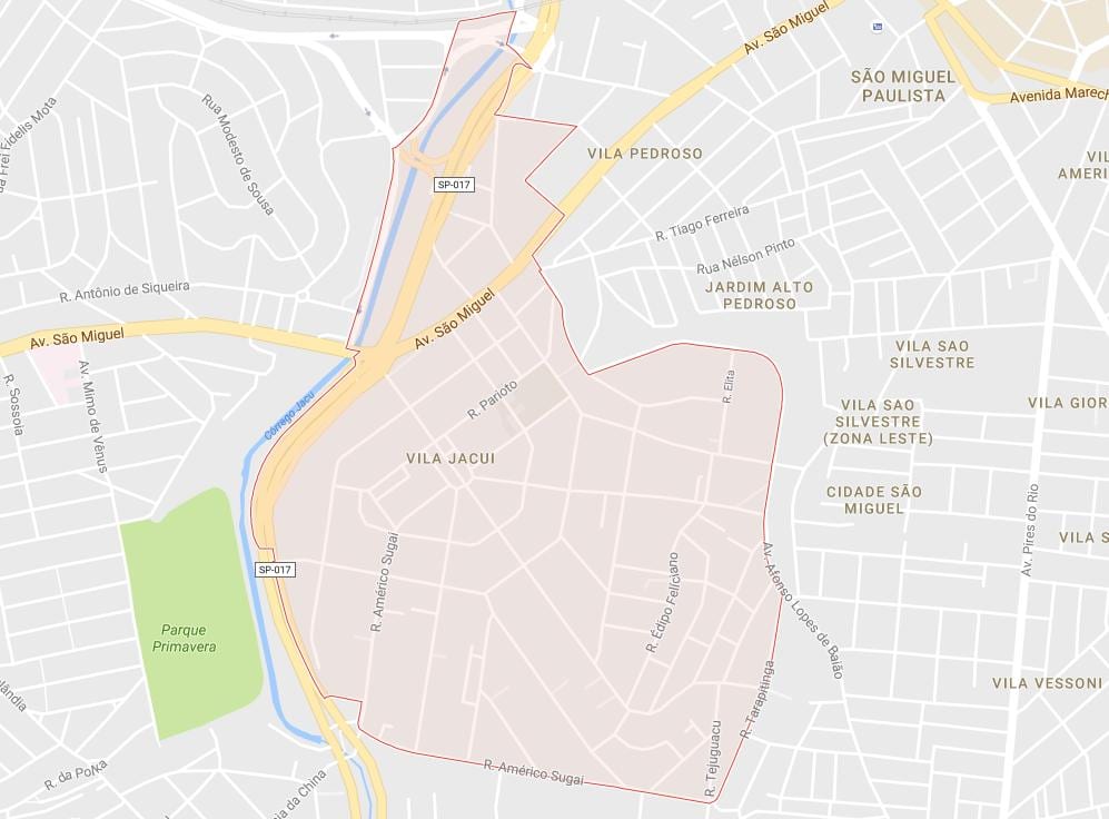Vila Jacuí São Paulo haritası