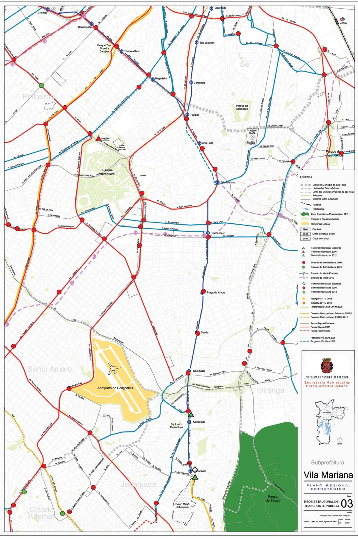 Vila Mariana, São Paulo haritası - Toplu taşıma
