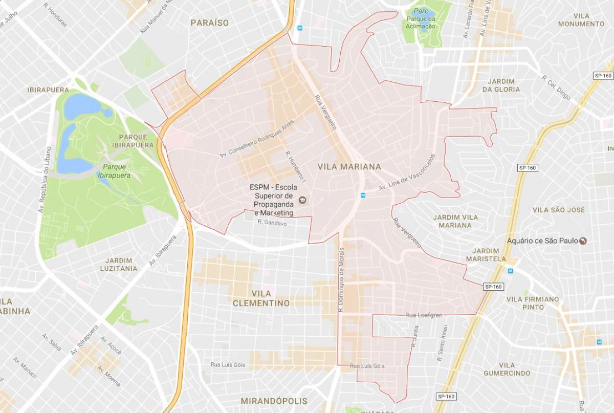 Vila Mariana, São Paulo haritası