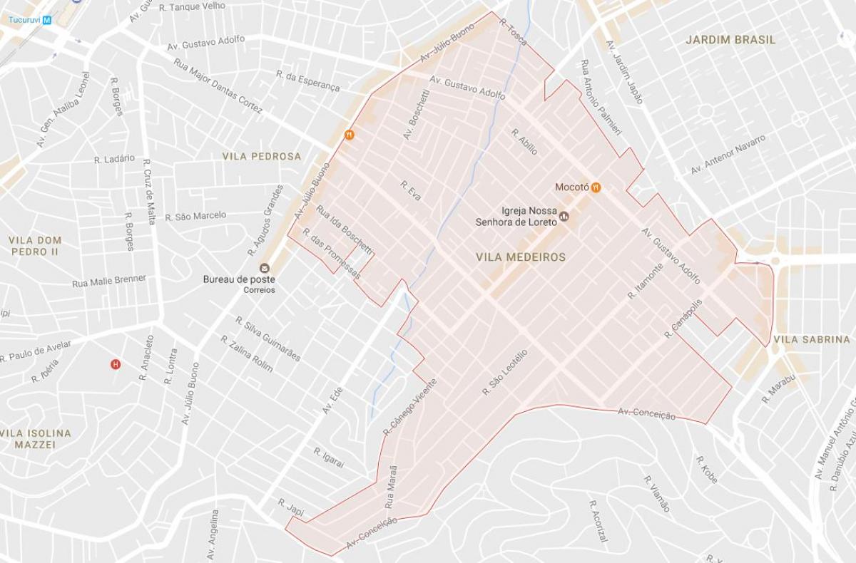 Vila Medeiros, Sao Paulo haritası