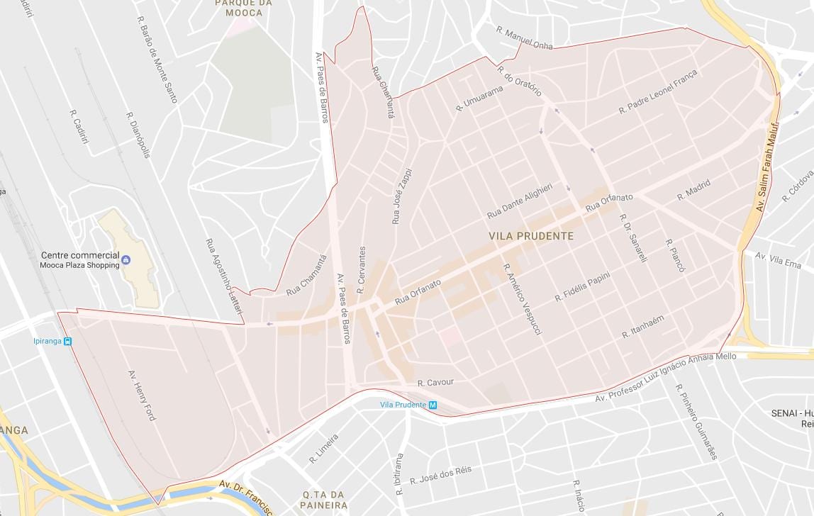 Vila Prudente, São Paulo haritası