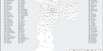 İlçe haritası São Paulo