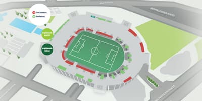 Allianz Parque haritası - Alt tribünde