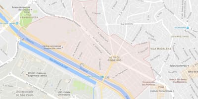 Alto de Pinheiros, São Paulo haritası