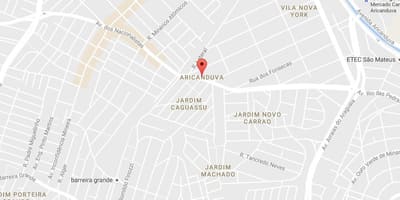 Aricanduva, Sao Paulo haritası