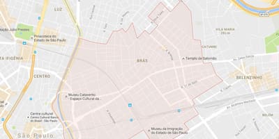 Brás, São Paulo haritası