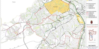 Butantã haritası São Paulo - Yollar