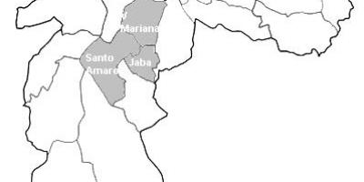 Bölge Centro haritası-Sul São Paulo