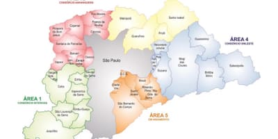 Concessão Áreas RMSP haritası