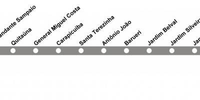 Elmas 10 CPTM São Paulo haritası - Line - 