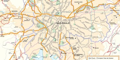 Ulaşım yolları haritası São Paulo