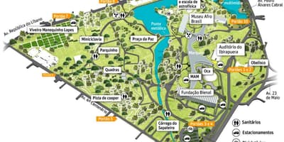 Ibirapuera Park, Sao Paulo haritası