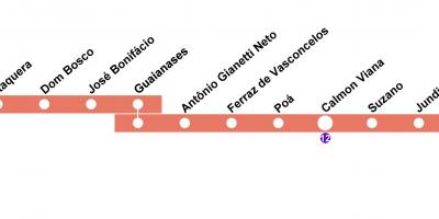Mercan 11 CPTM São Paulo haritası - Line - 