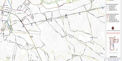 Mooca haritası São Paulo - Yollar