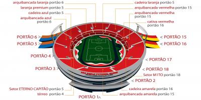 Morumbi São Paulo Stadyumu haritası