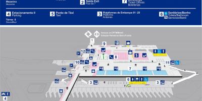Otobüs terminal Barra Funda haritası