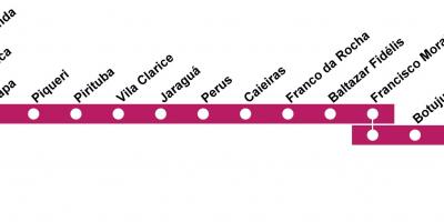 Ruby 7 CPTM São Paulo haritası - Line - 