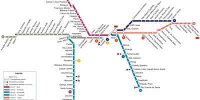 São Paulo CPTM haritası