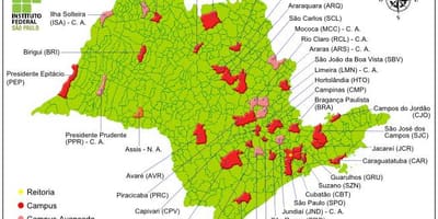 São Paulo Enstitüsü harita Federal - İFSP