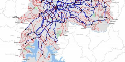 São Devlet harita terminalleri otobüs Paulo