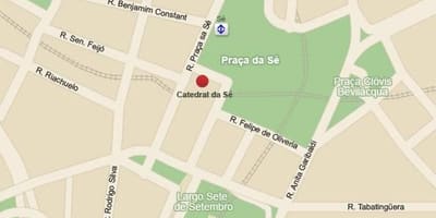 São Paulo metropolitan Katedrali haritası