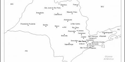 São Paulo bakire haritası - ana şehirler