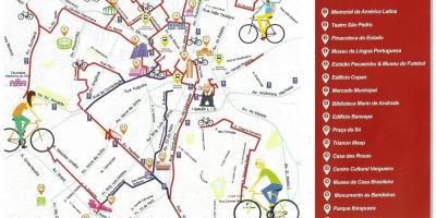 São Paulo bisiklet yolu haritası