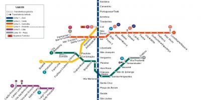 São Paulo metro haritası