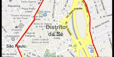 Sé haritası São Paulo