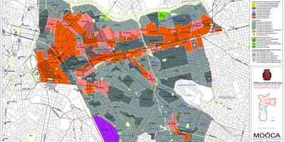 Toprağın Mooca, Sao Paulo haritası - İşgal