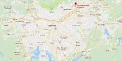 Uluslararası Havaalanı haritası Guarulhos
